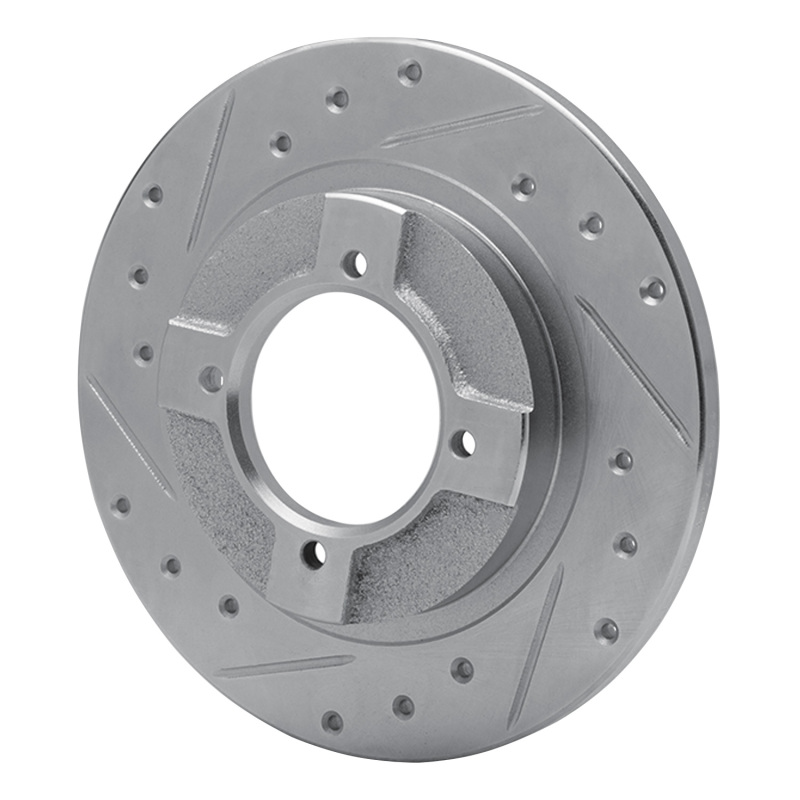 Picture of RNC Brake Rotor - Drill & Slot - R1 82-86 Nissan Pulsar NX Front Left Drilled & Slotted Silver Brake Rotor rnc631-67013L