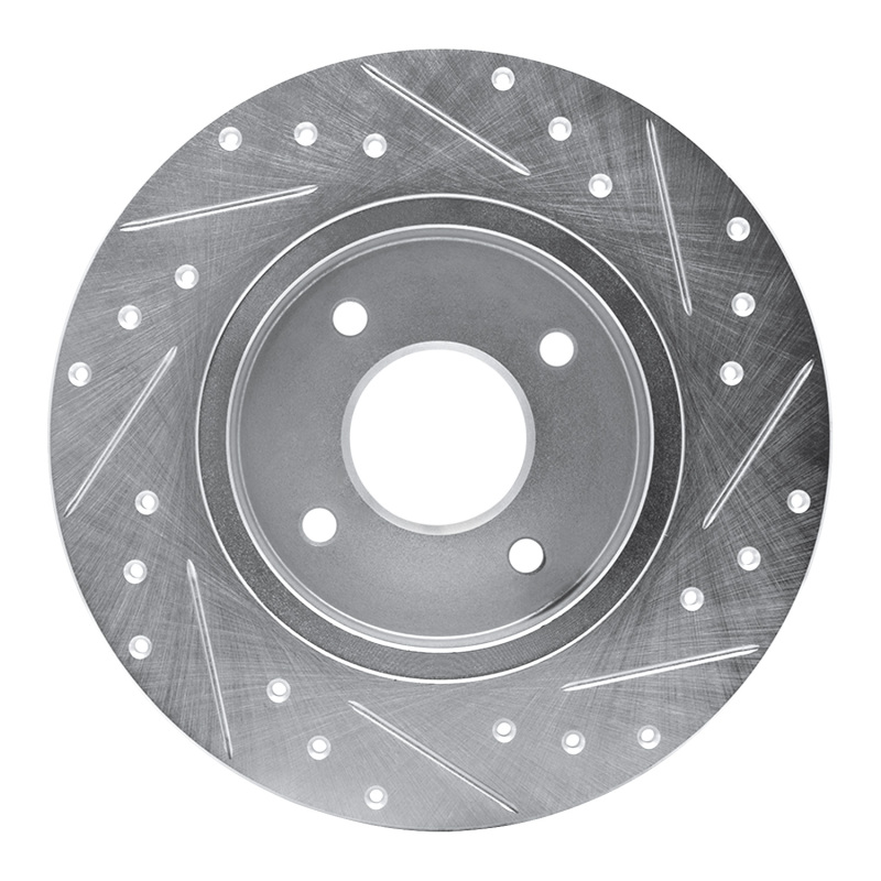Picture of RNC Brake Rotor - Drill & Slot - R1 84-85 Nissan 300ZX Rear Left Drilled & Slotted Silver Brake Rotor rnc631-67015L