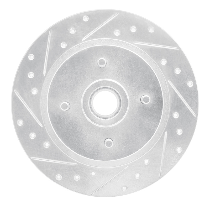 Picture of RNC Brake Rotor - Drill & Slot - R1 84-87 Nissan Maxima Rear Left Drilled & Slotted Silver Brake Rotor rnc631-67019L