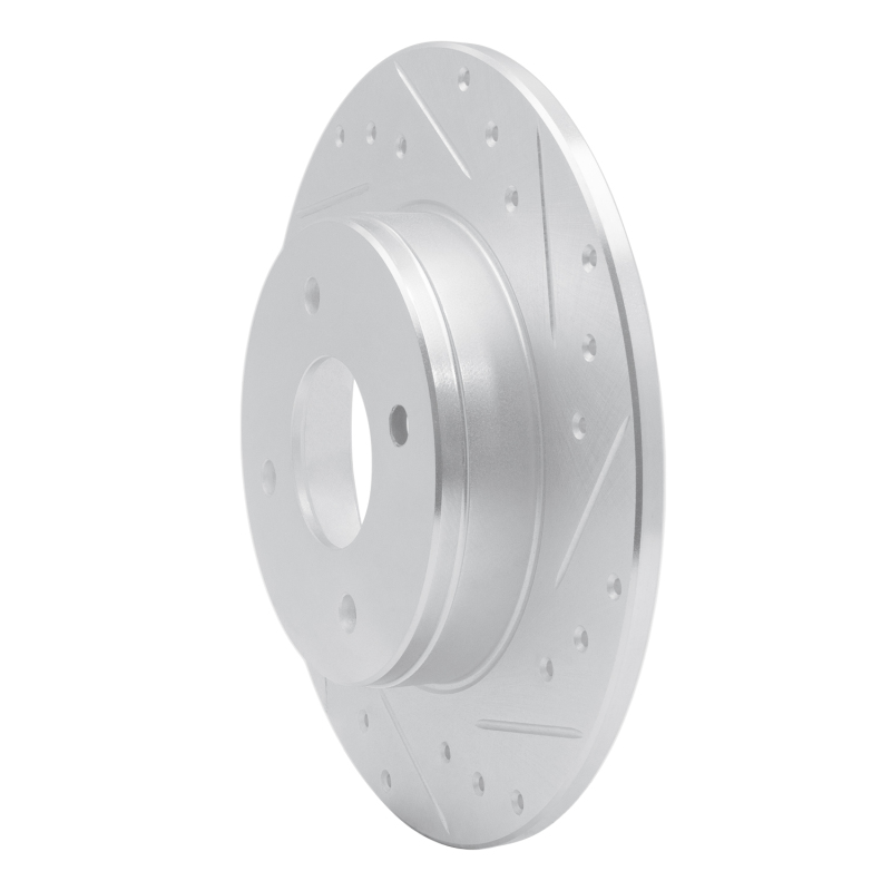 Picture of RNC Brake Rotor - Drill & Slot - R1 84-85 Nissan 300ZX Rear Right Drilled & Slotted Silver Brake Rotor rnc631-67015R
