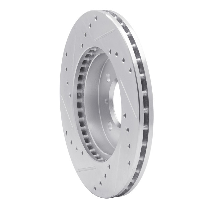 Picture of RNC Brake Rotor - Drill & Slot - R1 84-88 Nissan Maxima Front Right Drilled & Slotted Silver Brake Rotor rnc631-67021R