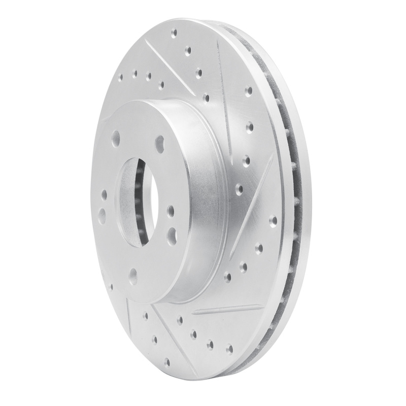 Picture of RNC Brake Rotor - Drill & Slot - R1 87-89 Nissan 300ZX Turbo Front Right Drilled & Slotted Silver Brake Rotor rnc631-67025R