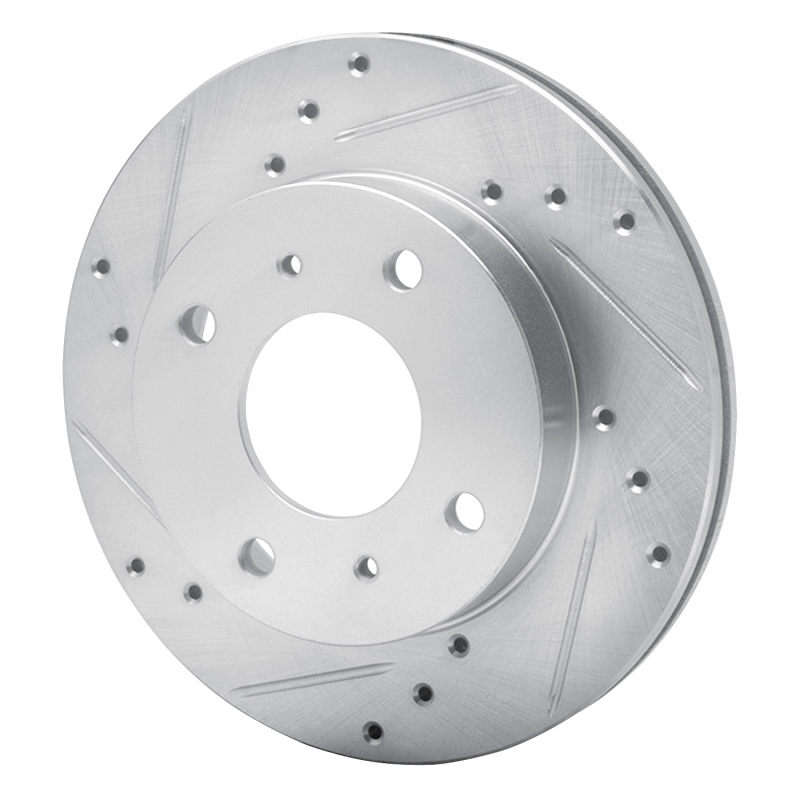 Picture of RNC Brake Rotor - Drill & Slot - R1 85-89 Nissan STANZA Front Left Drilled & Slotted Silver Brake Rotor rnc631-67022L