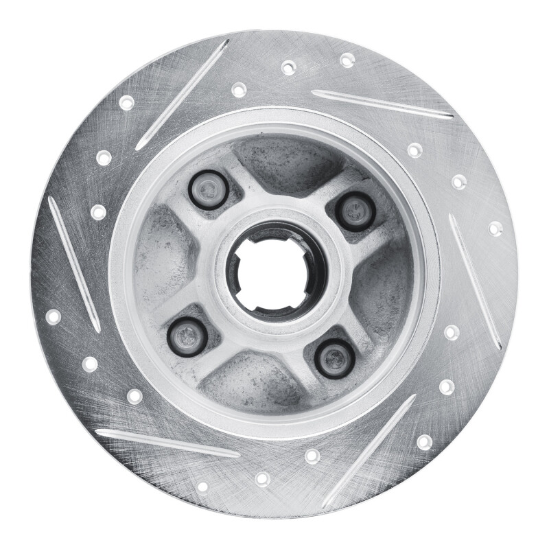 Picture of RNC Brake Rotor - Drill & Slot - R1 88-88 Nissan Maxima Rear Right Drilled & Slotted Silver Brake Rotor rnc631-67032R
