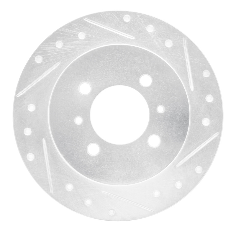 Picture of RNC Brake Rotor - Drill & Slot - R1 91-94 Nissan NX Rear Right Drilled & Slotted Silver Brake Rotor rnc631-67038R