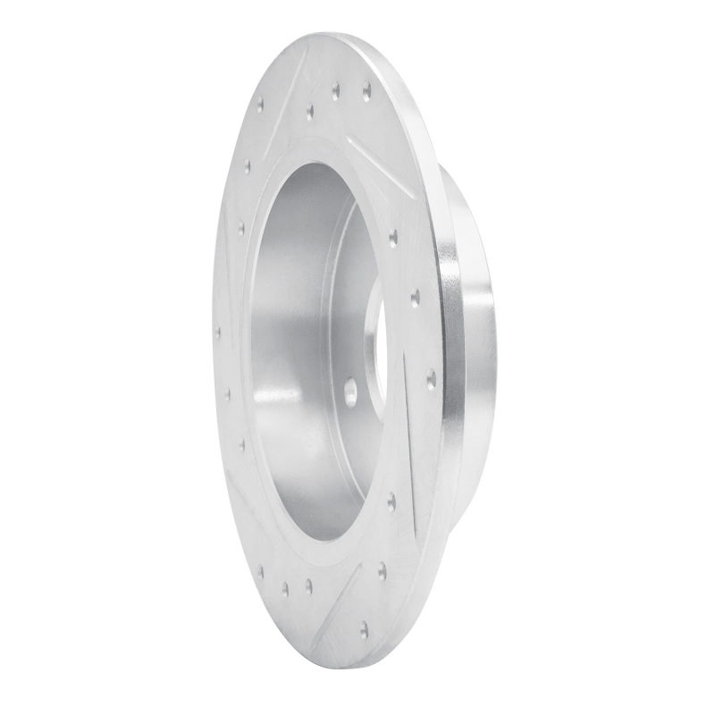 Picture of RNC Brake Rotor - Drill & Slot - R1 90-06 Infiniti G20 Rear Right Drilled & Slotted Silver Brake Rotor rnc631-67036R