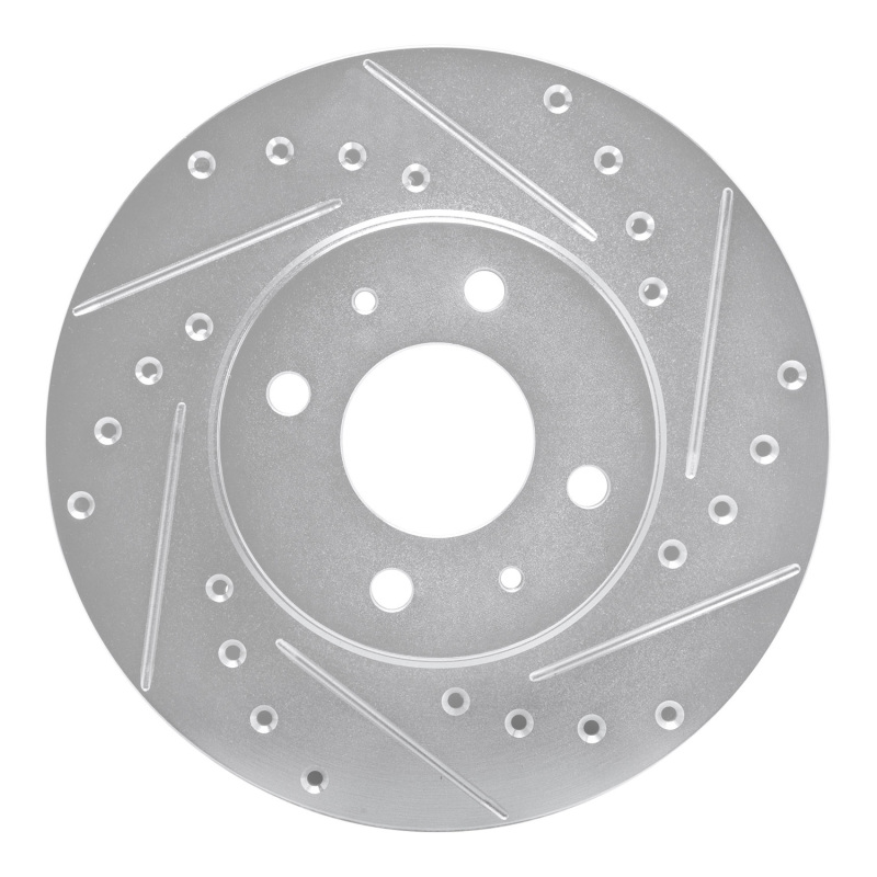 Picture of RNC Brake Rotor - Drill & Slot - R1 91-94 Nissan NX Front Right Drilled & Slotted Silver Brake Rotor rnc631-67041R