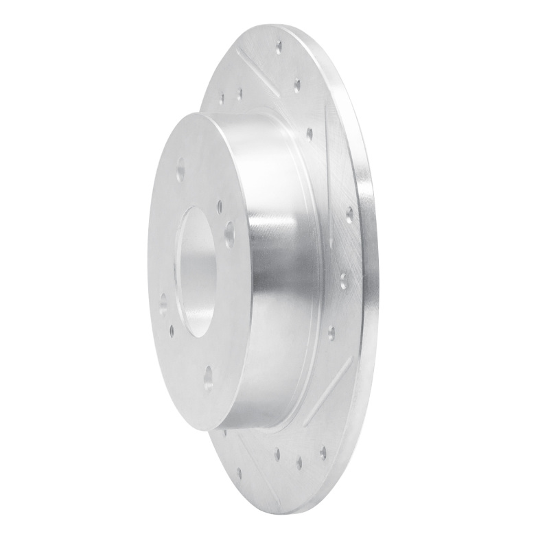 Picture of RNC Brake Rotor - Drill & Slot - R1 90-06 Infiniti G20 Rear Right Drilled & Slotted Silver Brake Rotor rnc631-67036R