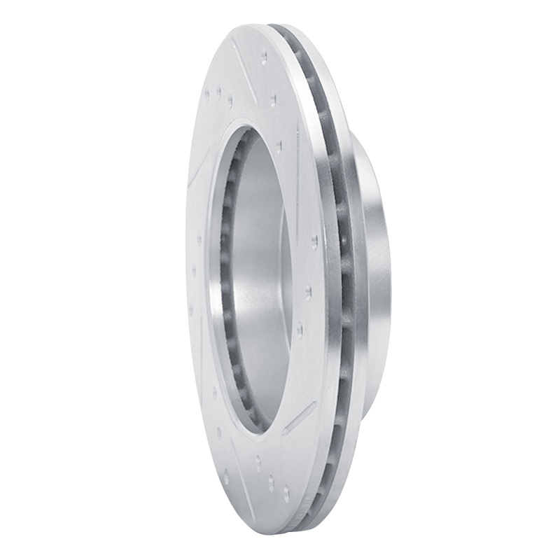 Picture of RNC Brake Rotor - Drill & Slot - R1 94-96 Nissan 240SX Front Left Drilled & Slotted Silver Brake Rotor rnc631-67042L