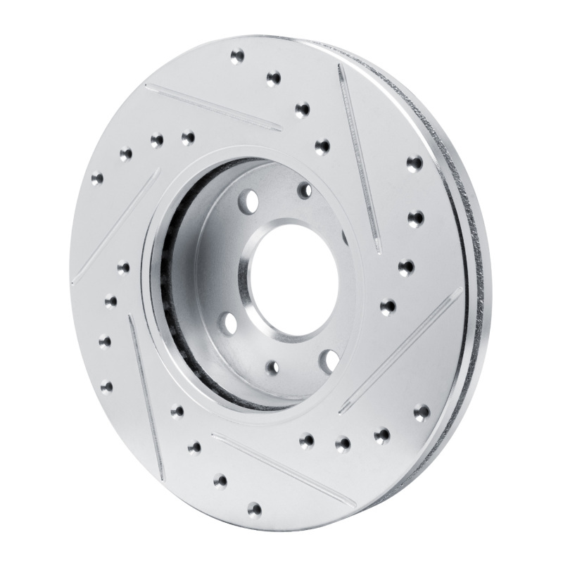 Picture of RNC Brake Rotor - Drill & Slot - R1 91-94 Nissan SENTRA Front Left Drilled & Slotted Silver Brake Rotor rnc631-67041L