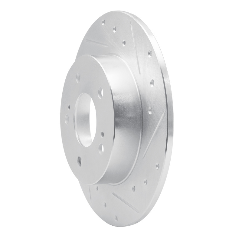 Picture of RNC Brake Rotor - Drill & Slot - R1 94-04 Infiniti I30 Rear Right Drilled & Slotted Silver Brake Rotor rnc631-67043R