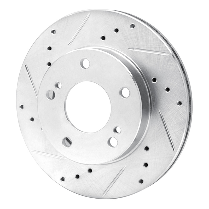 Picture of RNC Brake Rotor - Drill & Slot - R1 96-98 Nissan 240SX Front Left Drilled & Slotted Silver Brake Rotor rnc631-67047L