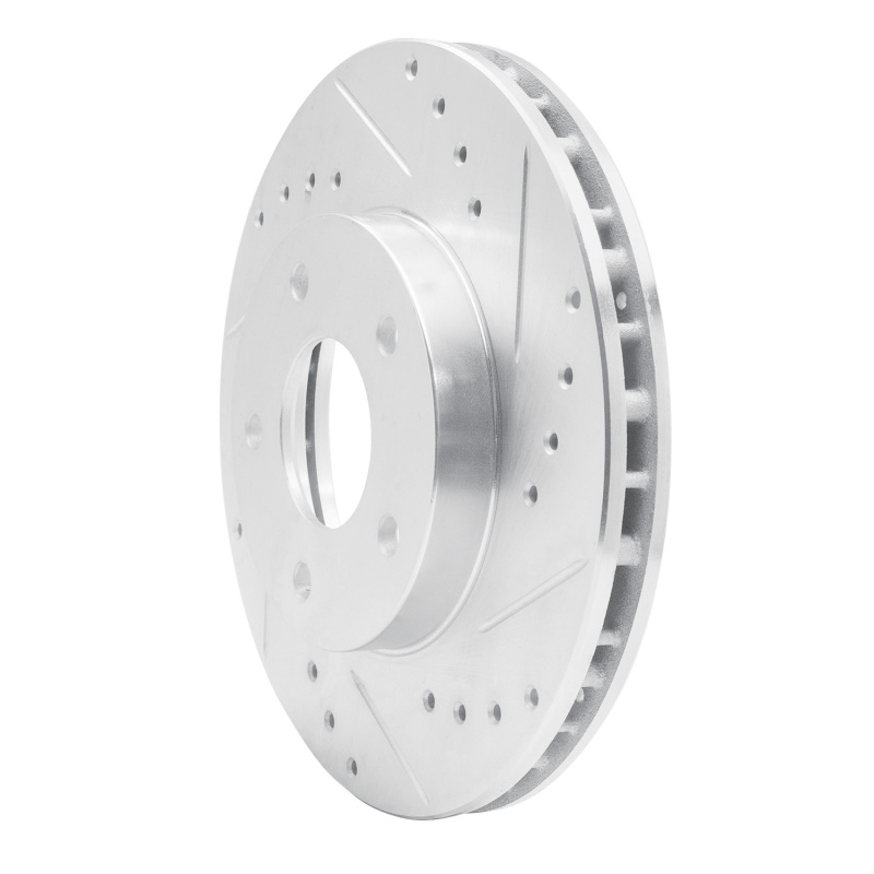 Picture of RNC Brake Rotor - Drill & Slot - R1 99-01 Infiniti I30 Front Right Drilled & Slotted Silver Brake Rotor rnc631-67048R