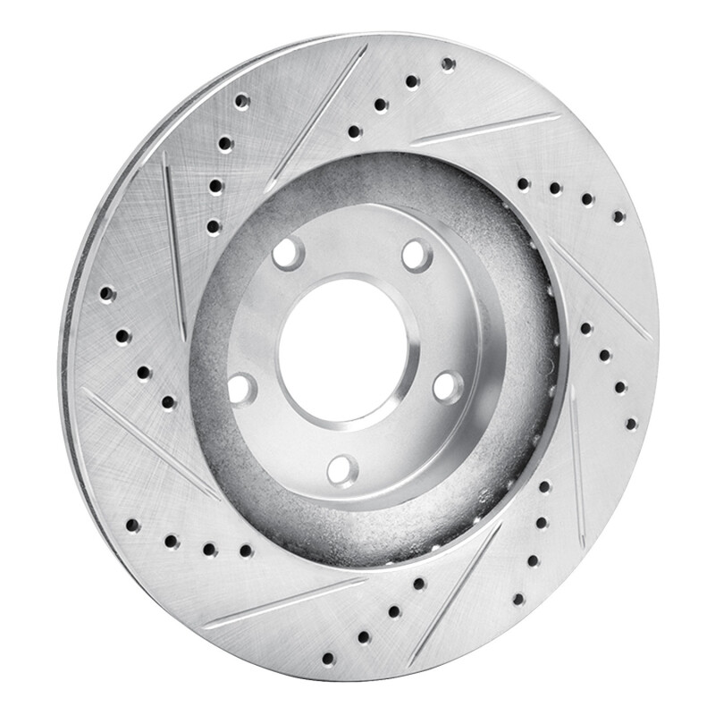 Picture of RNC Brake Rotor - Drill & Slot - R1 02-06 Infiniti I35 Front Right Drilled & Slotted Silver Brake Rotor rnc631-67049R