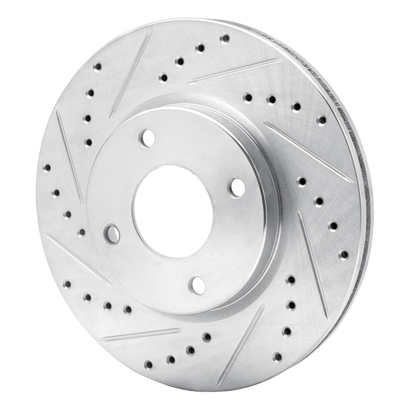 Picture of RNC Brake Rotor - Drill & Slot - R1 07-14 Nissan Versa Front Left Drilled & Slotted Silver Brake Rotor rnc631-67056L
