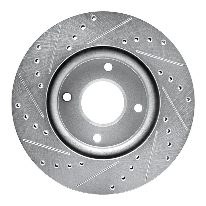 Picture of RNC Brake Rotor - Drill & Slot - R1 07-14 Nissan CUBE Front Right Drilled & Slotted Silver Brake Rotor rnc631-67056R