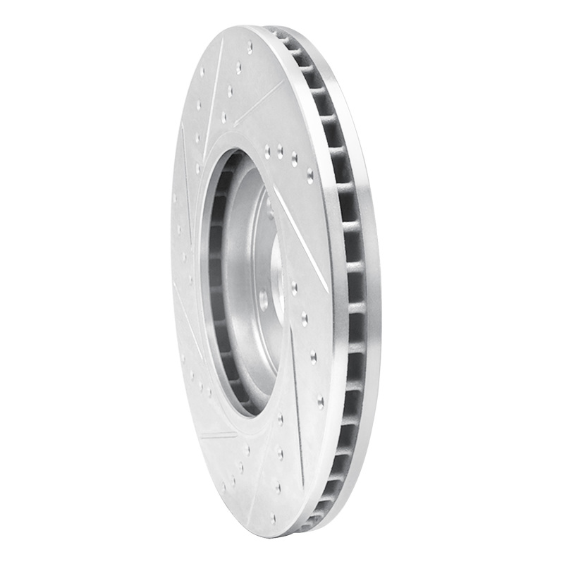 Picture of RNC Brake Rotor - Drill & Slot - R1 07-17 Nissan Juke Front Right Drilled & Slotted Silver Brake Rotor rnc631-67059R
