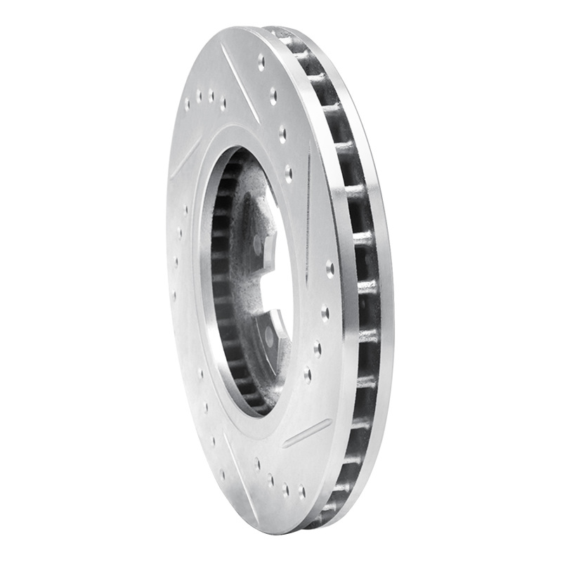 Picture of RNC Brake Rotor - Drill & Slot - R1 85-12 Nissan NP300 (Mexico) Front Left Drilled & Slotted Silver Brake Rotor rnc631-67079L