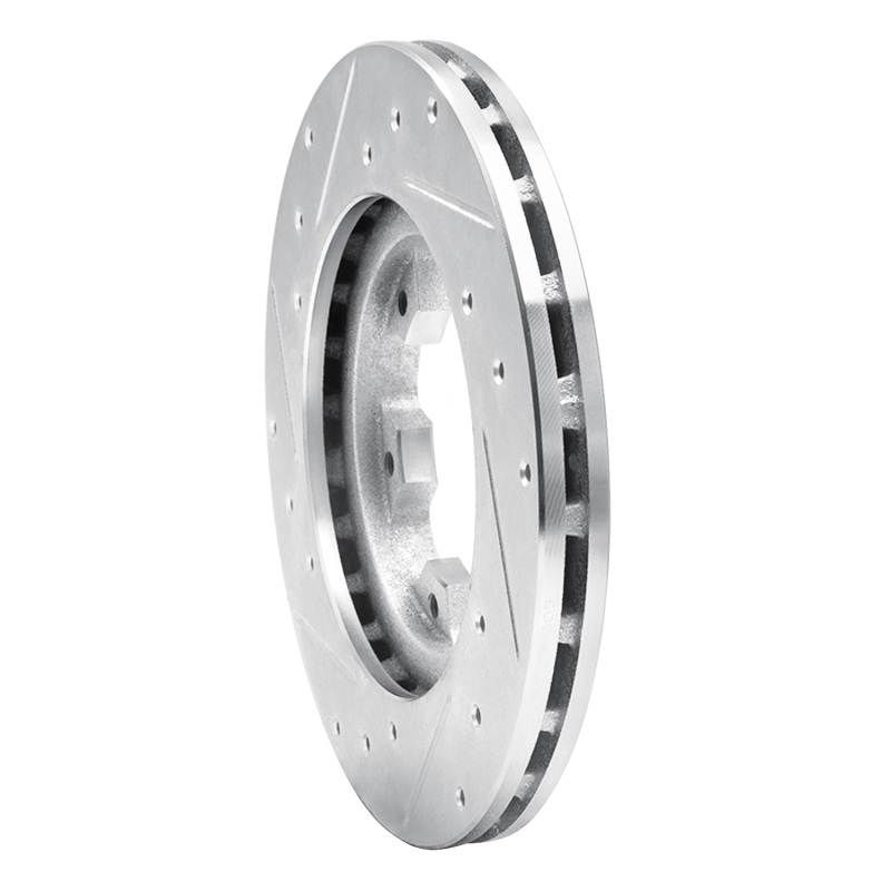Picture of RNC Brake Rotor - Drill & Slot - R1 83-85 Nissan 720 DATSUN Front Right Drilled & Slotted Silver Brake Rotor rnc631-67078R