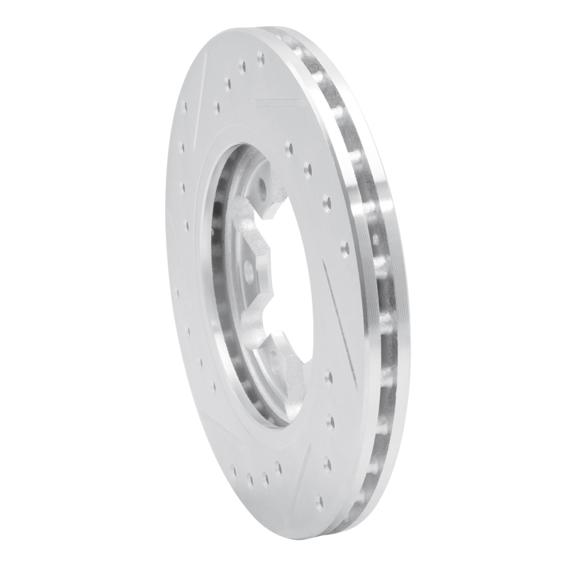 Picture of RNC Brake Rotor - Drill & Slot - R1 82-85 Nissan 720 DATSUN Front Right Drilled & Slotted Silver Brake Rotor rnc631-67077R