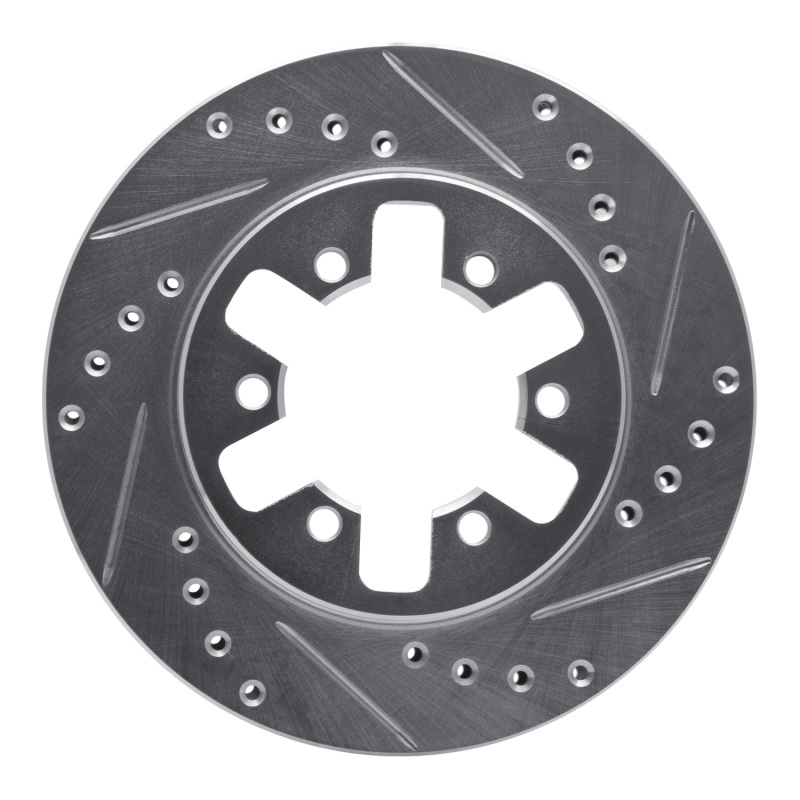 Picture of RNC Brake Rotor - Drill & Slot - R1 85-97 Nissan D21 Pickup RWD (4 Cyl Excl HD) Front Right Drill & Slot Silver Brake Rotor rnc631-67081R