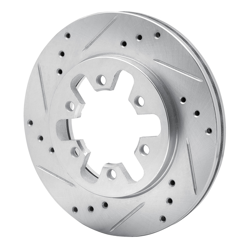 Picture of RNC Brake Rotor - Drill & Slot - R1 85-97 Nissan 720 DATSUN Front Left Drilled & Slotted Silver Brake Rotor rnc631-67081L