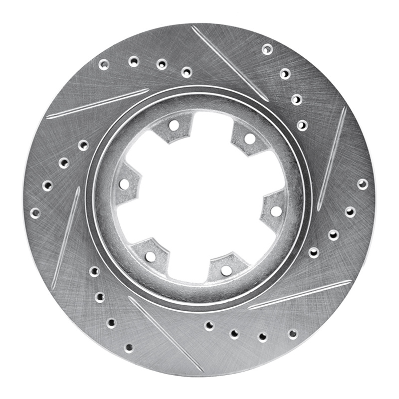 Picture of RNC Brake Rotor - Drill & Slot - R1 85-02 Nissan Pickup Hardbody Front Left Drilled & Slotted Silver Brake Rotor rnc631-67080L