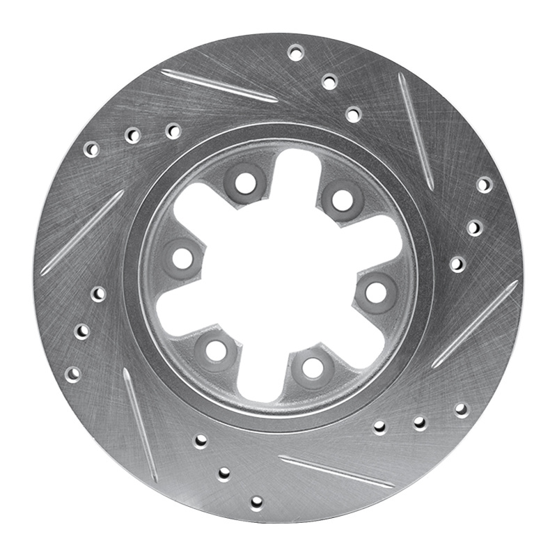 Picture of RNC Brake Rotor - Drill & Slot - R1 85-97 Nissan 720 DATSUN Front Left Drilled & Slotted Silver Brake Rotor rnc631-67081L