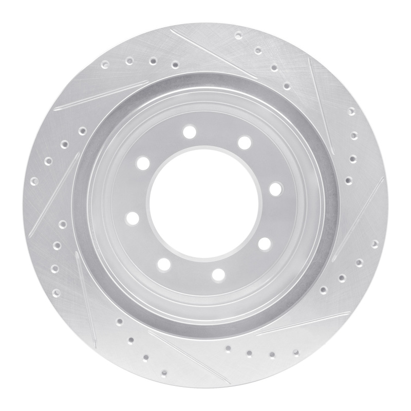 Picture of RNC Brake Rotor - Drill & Slot - R1 12-21 Nissan NV1500 Rear Left Drilled & Slotted Silver Brake Rotor rnc631-67101L