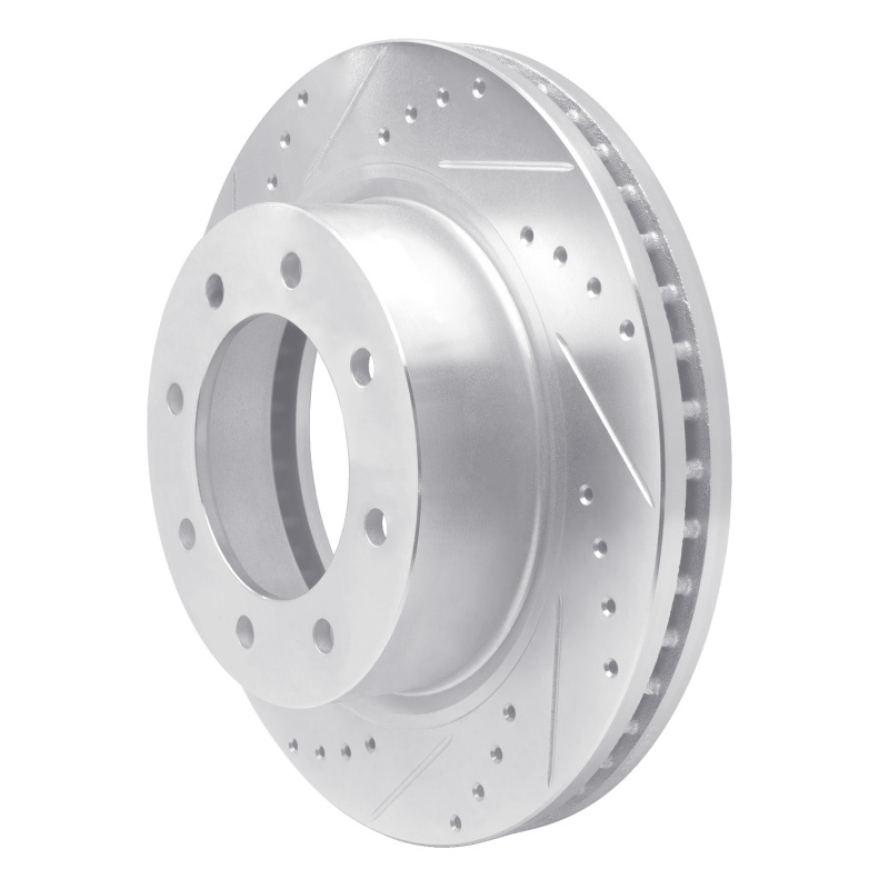 Picture of RNC Brake Rotor - Drill & Slot - R1 12-21 Nissan NV1500 Front Left Drilled & Slotted Silver Brake Rotor rnc631-67102L