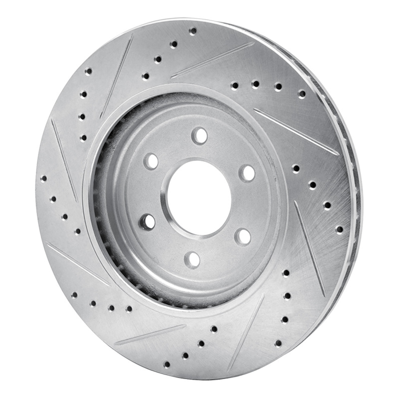 Picture of RNC Brake Rotor - Drill & Slot - R1 08-11 Nissan Pathfinder Front Right Drilled & Slotted Silver Brake Rotor rnc631-67099R