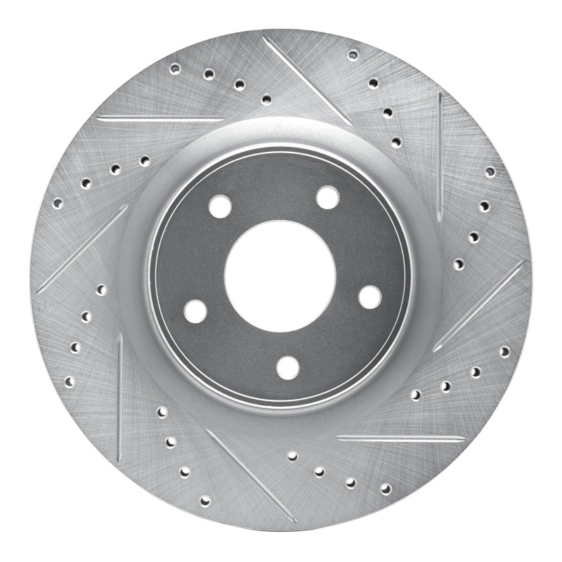 Picture of RNC Brake Rotor - Drill & Slot - R1 13-25 Infiniti JX35 Front Right Drilled & Slotted Silver Brake Rotor rnc631-67105R