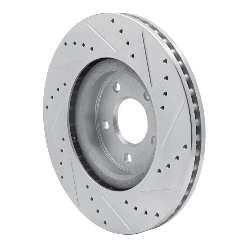 Picture of RNC Brake Rotor - Drill & Slot - R1 13-25 Infiniti Q50 Front Left Drilled & Slotted Silver Brake Rotor rnc631-67105L