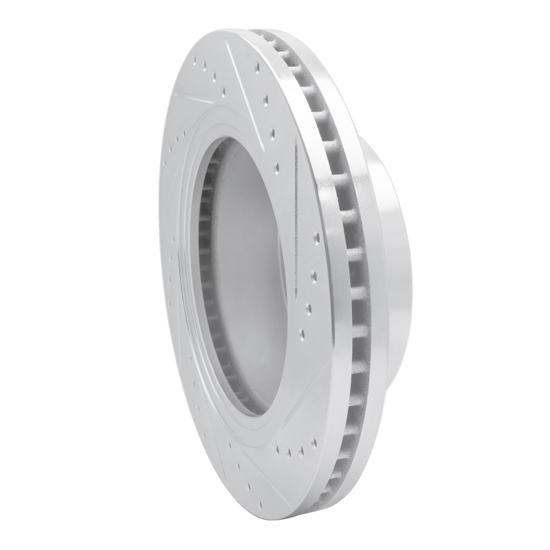 Picture of RNC Brake Rotor - Drill & Slot - R1 16-24 Nissan Titan XD Front Left Drilled & Slotted Silver Brake Rotor rnc631-67108L