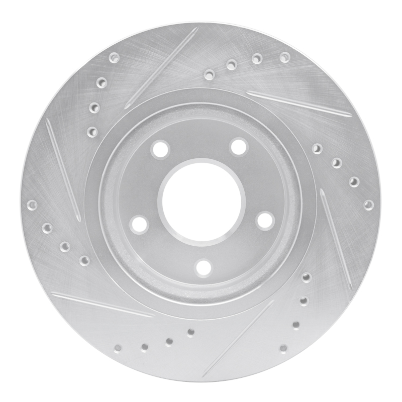 Picture of RNC Brake Rotor - Drill & Slot - R1 14-23 Nissan Rogue Front Right Drilled & Slotted Silver Brake Rotor rnc631-67106R