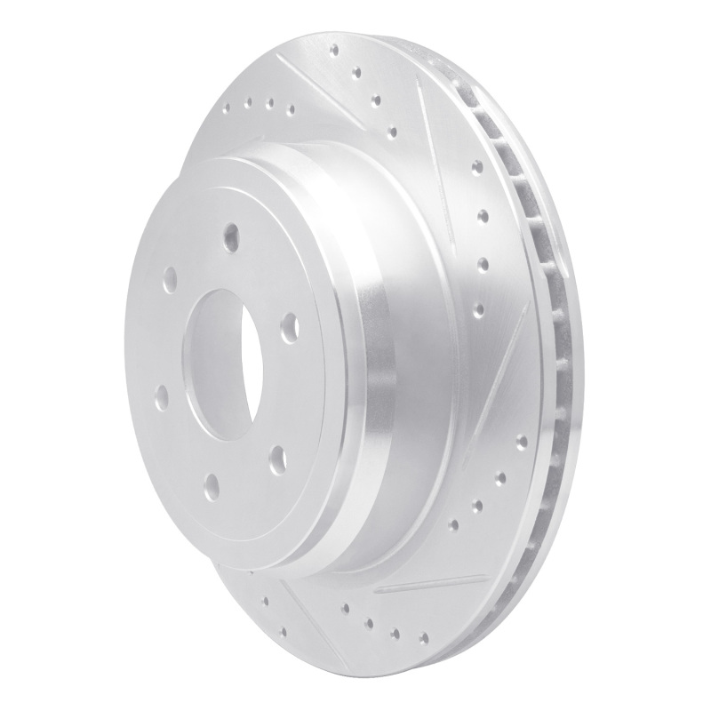 Picture of RNC Brake Rotor - Drill & Slot - R1 16-24 Nissan Titan XD Rear Right Drilled & Slotted Silver Brake Rotor rnc631-67109R