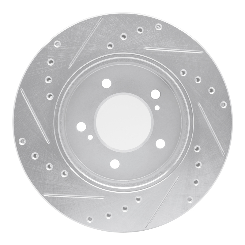 Picture of RNC Brake Rotor - Drill & Slot - R1 93-02 Mercury Villager Front Right Drilled & Slotted Silver Brake Rotor rnc631-67107R