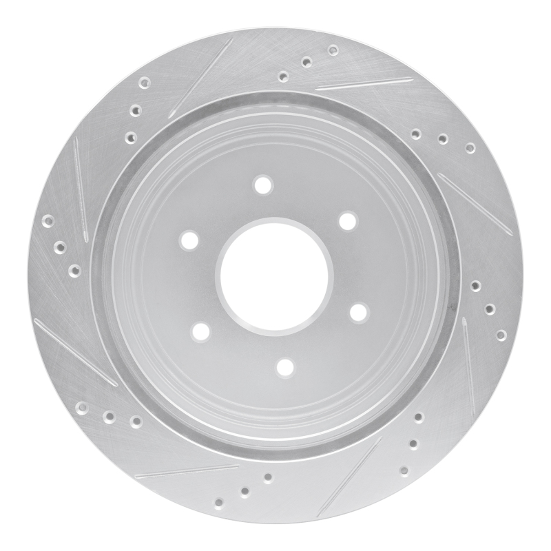 Picture of RNC Brake Rotor - Drill & Slot - R1 17-24 Nissan Titan Rear Right Drilled & Slotted Silver Brake Rotor rnc631-67110R
