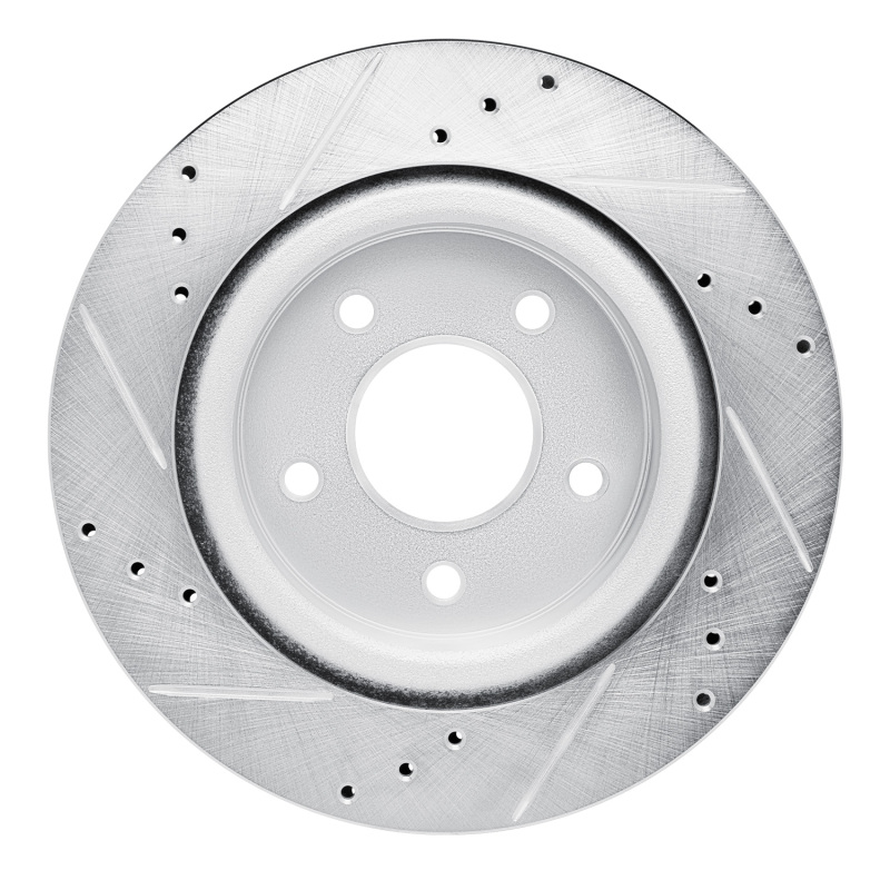 Picture of RNC Brake Rotor - Drill & Slot - R1 17-25 Nissan Qashqai (Canada) Rear Right Drilled & Slotted Silver Brake Rotor rnc631-67111R