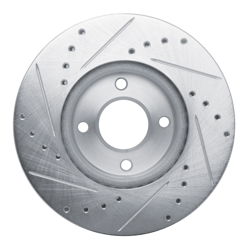 Picture of RNC Brake Rotor - Drill & Slot - R1 17-25 Nissan Kicks Front Right Drilled & Slotted Silver Brake Rotor rnc631-67112R