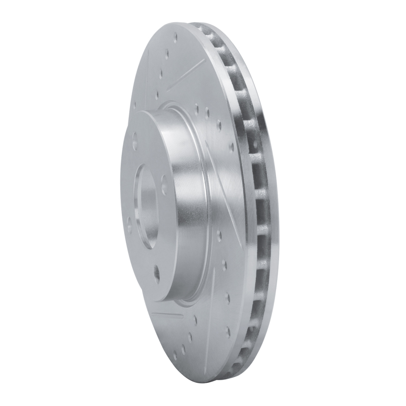 Picture of RNC Brake Rotor - Drill & Slot - R1 17-25 Nissan Versa Front Left Drilled & Slotted Silver Brake Rotor rnc631-67112L