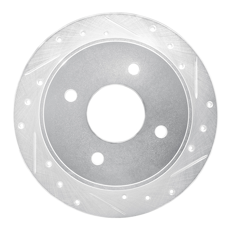 Picture of RNC Brake Rotor - Drill & Slot - R1 90-92 Infiniti M30 Rear Right Drilled & Slotted Silver Brake Rotor rnc631-68001R