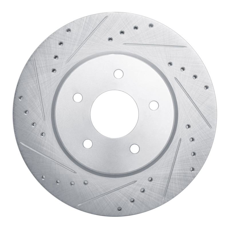 Picture of RNC Brake Rotor - Drill & Slot - R1 19-24 Infiniti QX50 Rear Left Drilled & Slotted Silver Brake Rotor rnc631-68019L