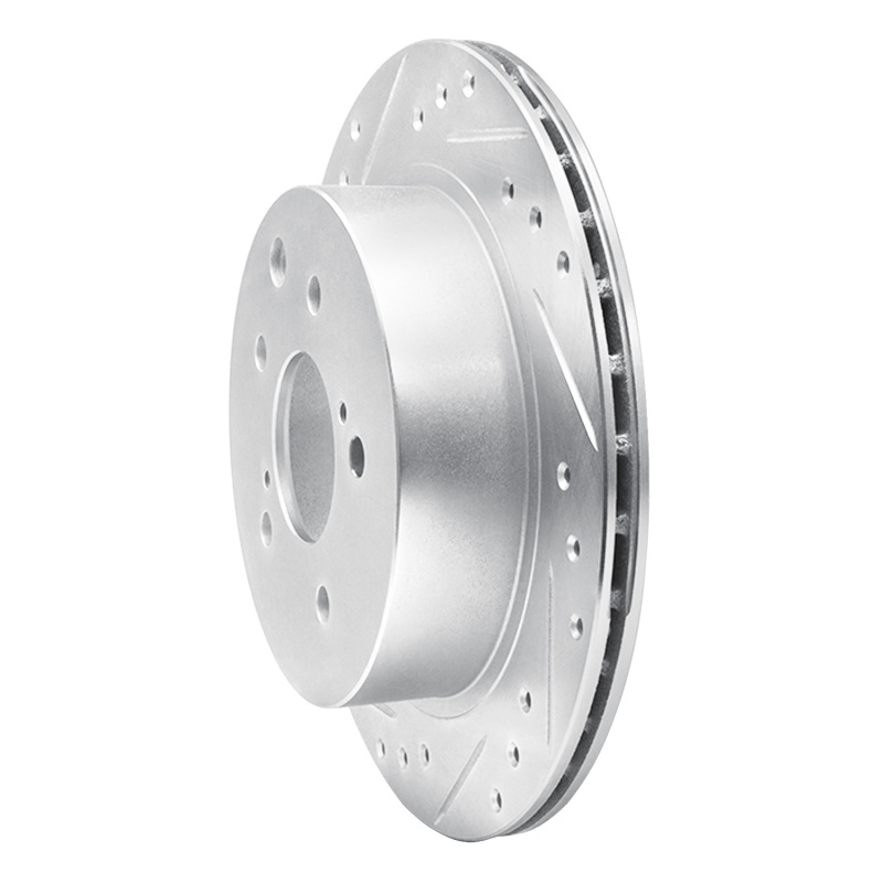Picture of RNC Brake Rotor - Drill & Slot - R1 93-01 Infiniti J30 Rear Left Drilled & Slotted Silver Brake Rotor rnc631-68004L