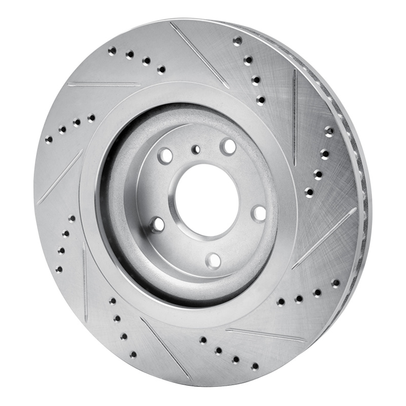 Picture of RNC Brake Rotor - Drill & Slot - R1 19-24 Infiniti QX55 Front Left Drilled & Slotted Silver Brake Rotor rnc631-68018L