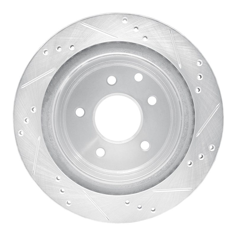 Picture of RNC Brake Rotor - Drill & Slot - R1 02-06 Infiniti M45 Rear Left Drilled & Slotted Silver Brake Rotor rnc631-68006L