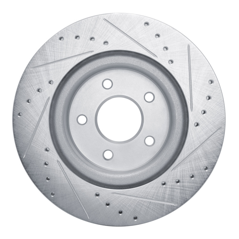 Picture of RNC Brake Rotor - Drill & Slot - R1 19-24 Infiniti QX50 Rear Left Drilled & Slotted Silver Brake Rotor rnc631-68019L