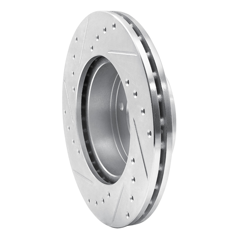 Picture of RNC Brake Rotor - Drill & Slot - R1 83-89 Chrysler Conquest Front Right Drilled & Slotted Silver Brake Rotor rnc631-72004R