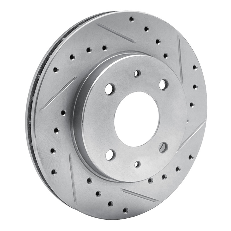 Picture of RNC Brake Rotor - Drill & Slot - R1 85-91 Dodge 2000 GTX Front Right Drilled & Slotted Silver Brake Rotor rnc631-72006R