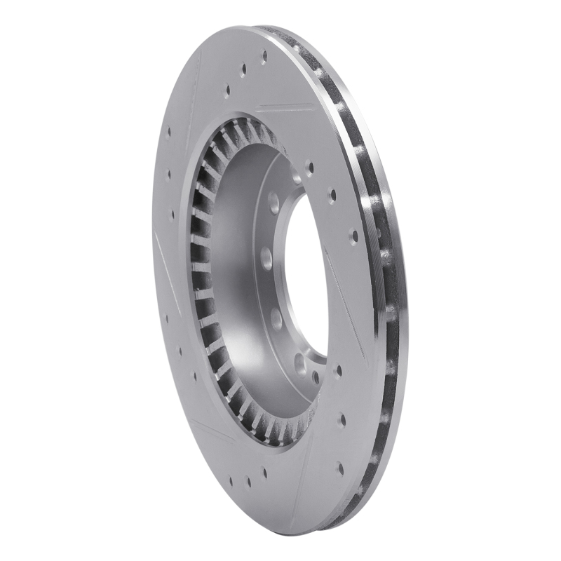 Picture of RNC Brake Rotor - Drill & Slot - R1 83-89 Chrysler Conquest Rear Right Drilled & Slotted Silver Brake Rotor rnc631-72005R